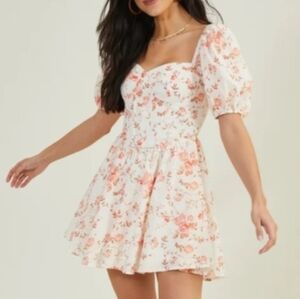 Altar'd State Medium Floral Mini Dress Flirty Coastal Soft Girl Hyper Feminine